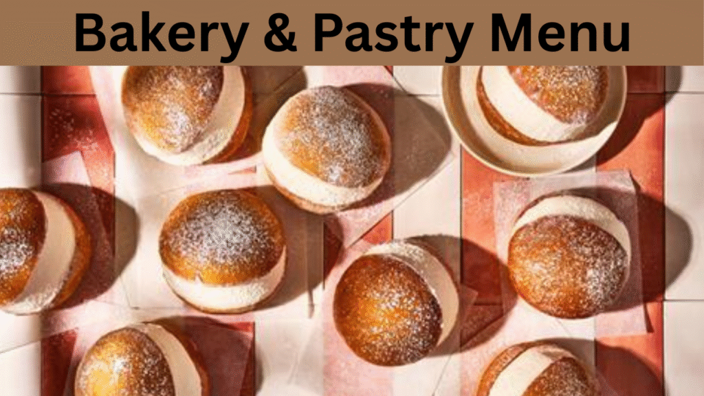 Bakery & Pastry Menu