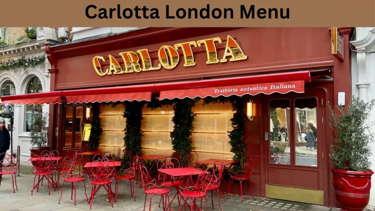Carlotta London Menu