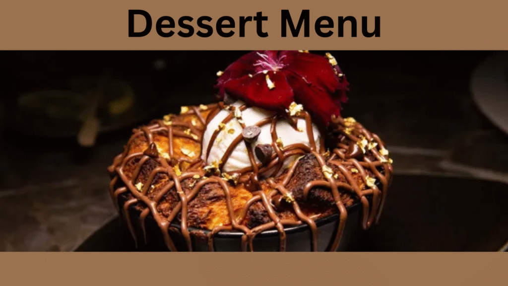 Dessert Menu