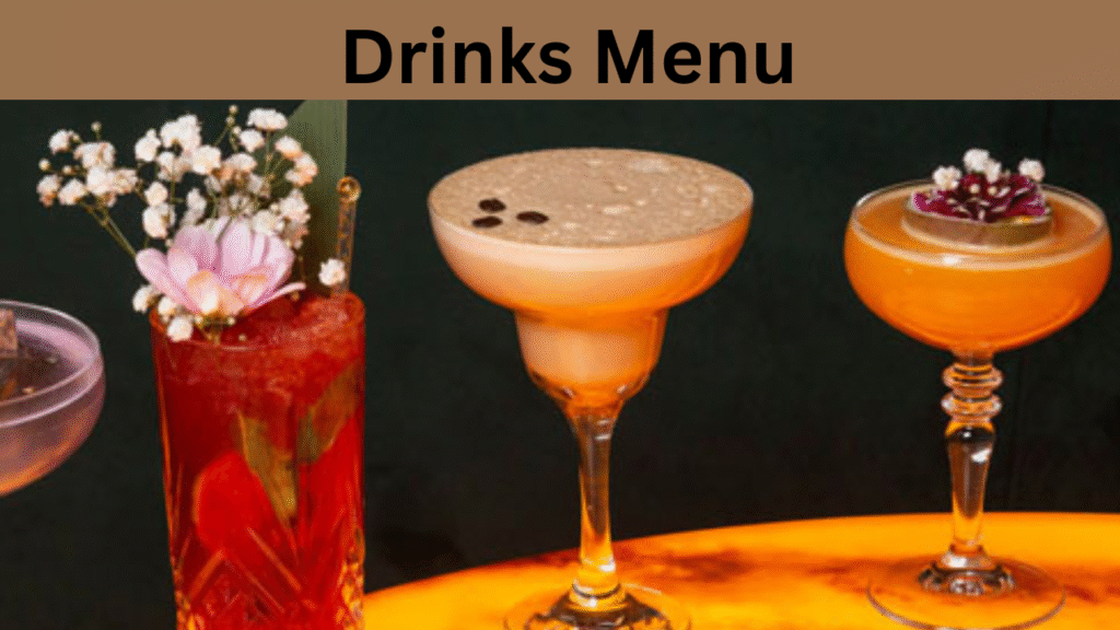 Drinks Menu