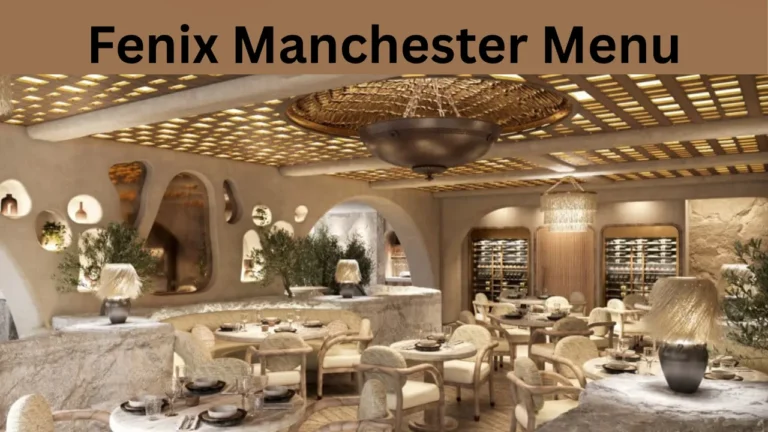 Fenix Manchester Menu