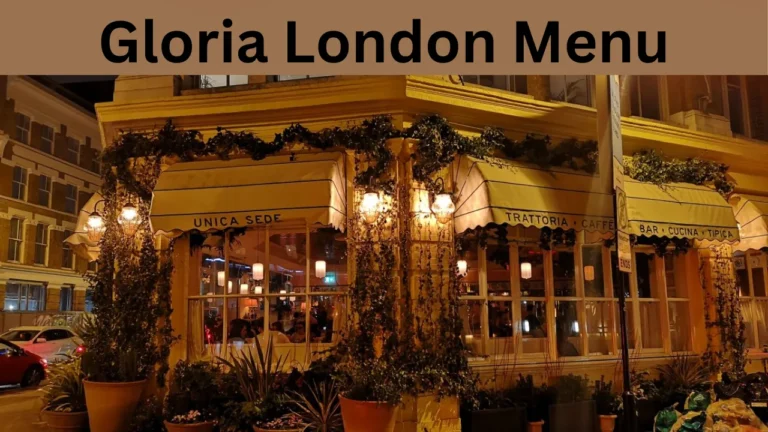Gloria London Menu