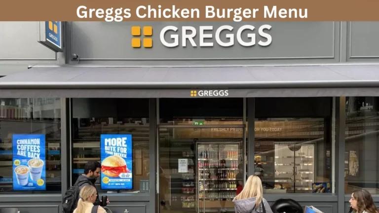 Greggs Chicken Burger Menu