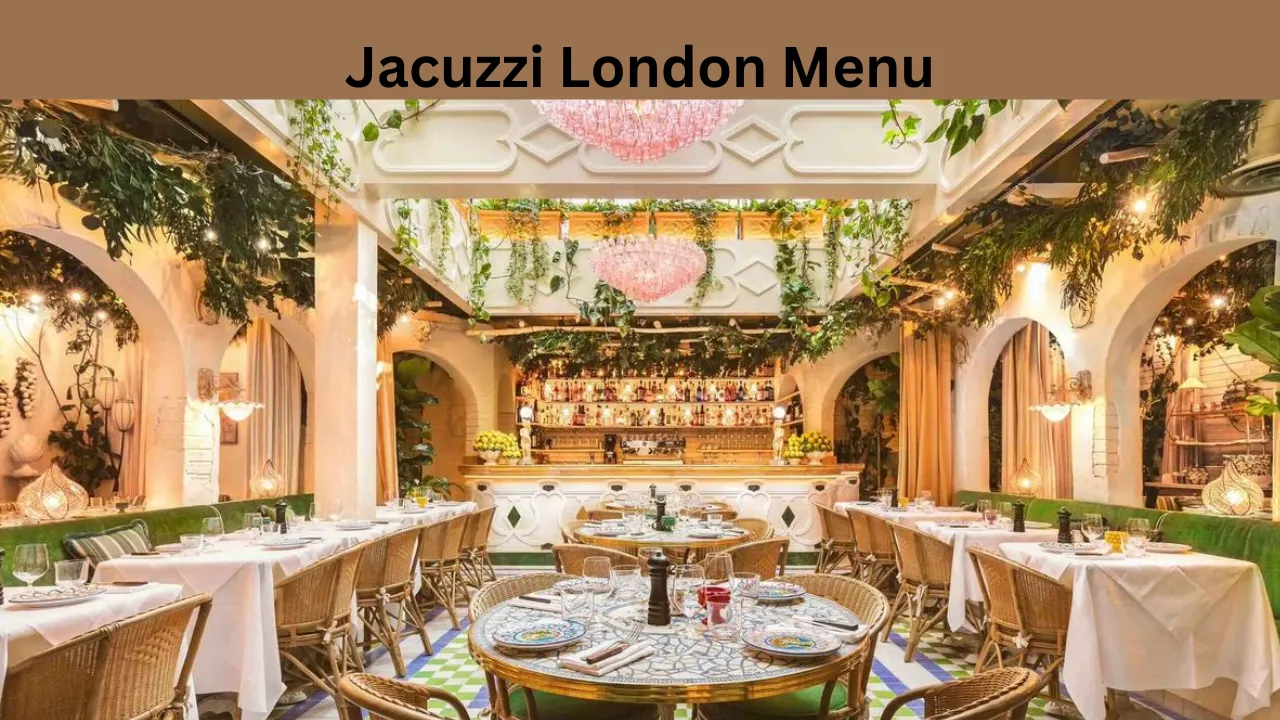Jacuzzi London Menu