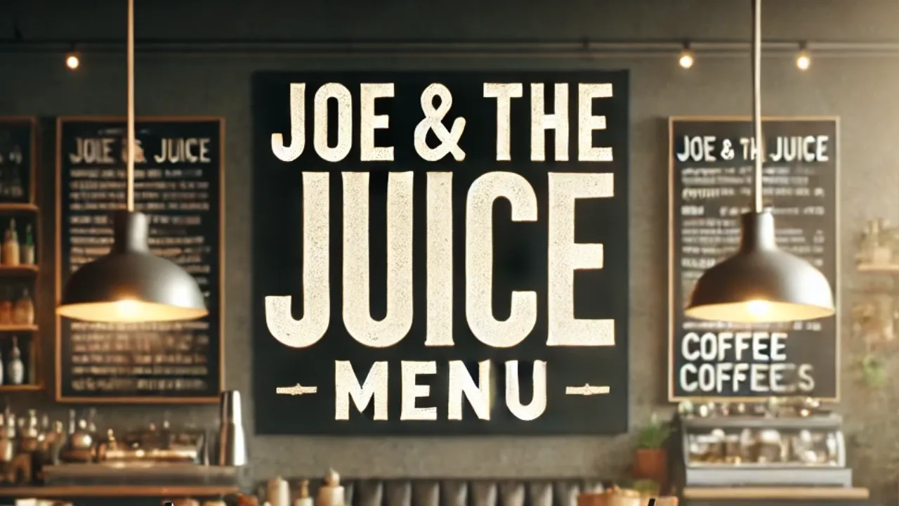 Joe and the Juice Menu