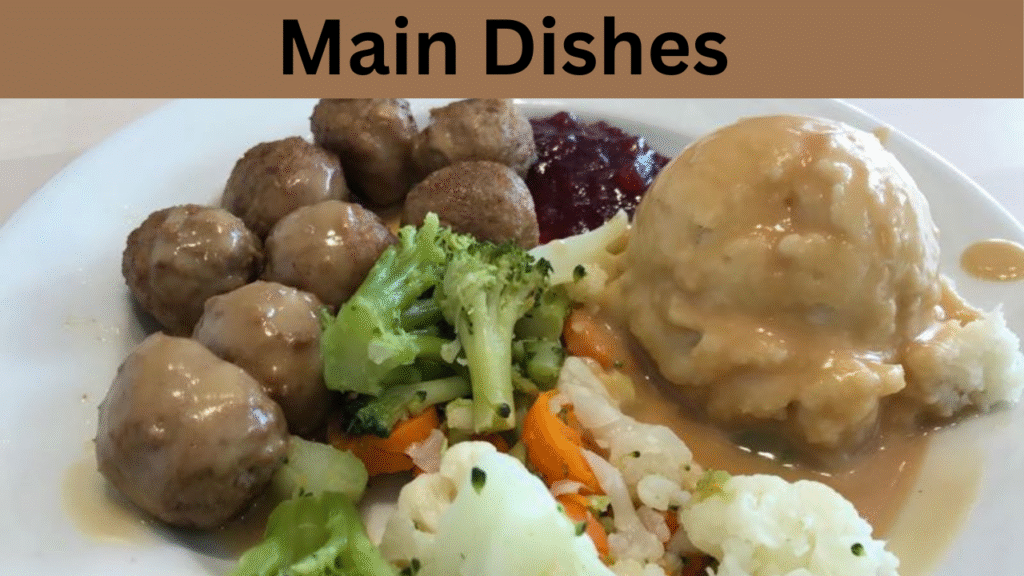 Main Dishes Table