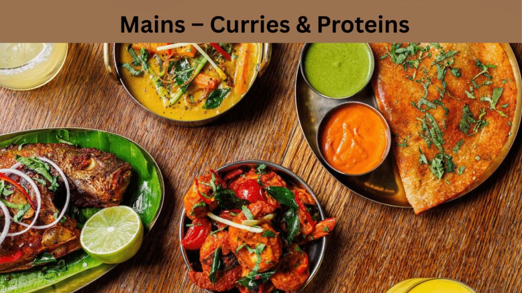 Mains – Curries & Proteins