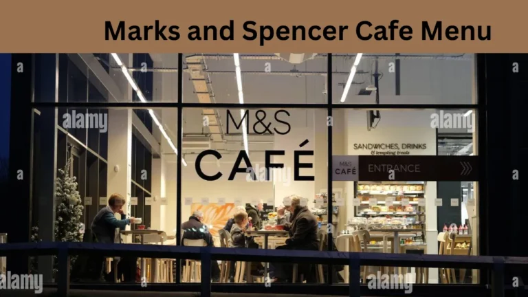 Marks and Spencer Cafe Menu