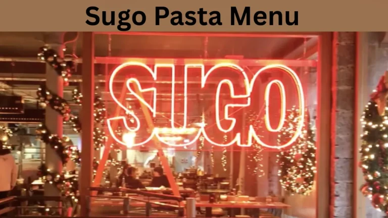 Sugo Pasta Menu