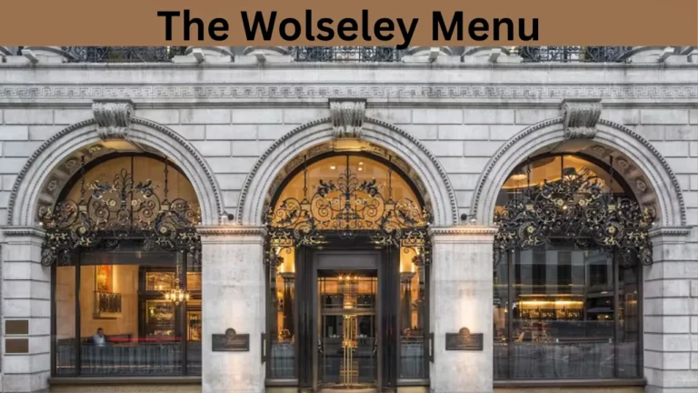 The Wolseley Menu