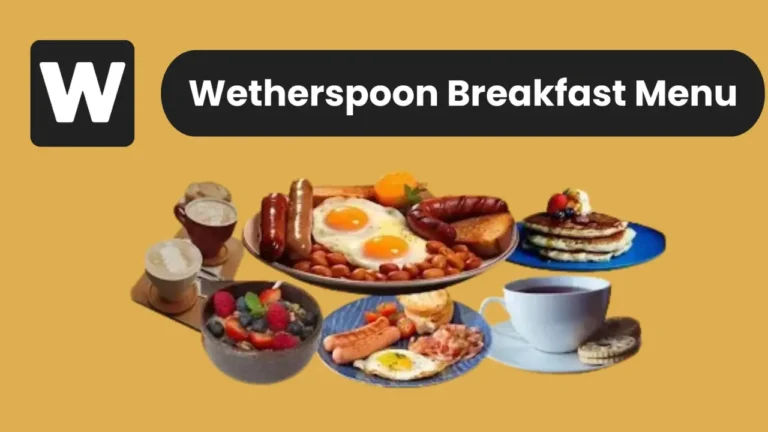 Wetherspoons Breakfast Menu
