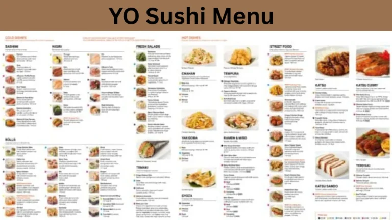 YO Sushi Menu