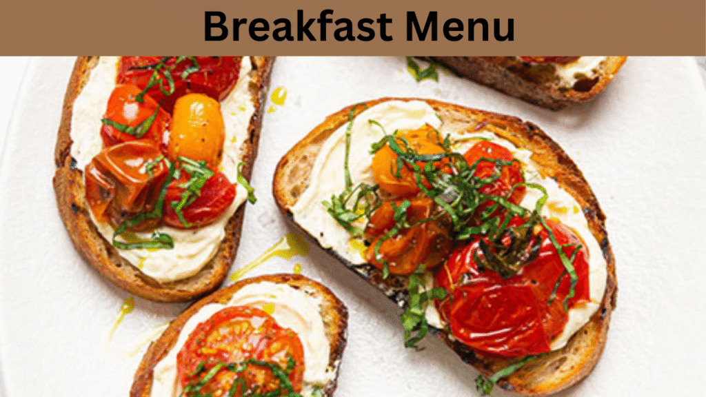Breakfast Menu