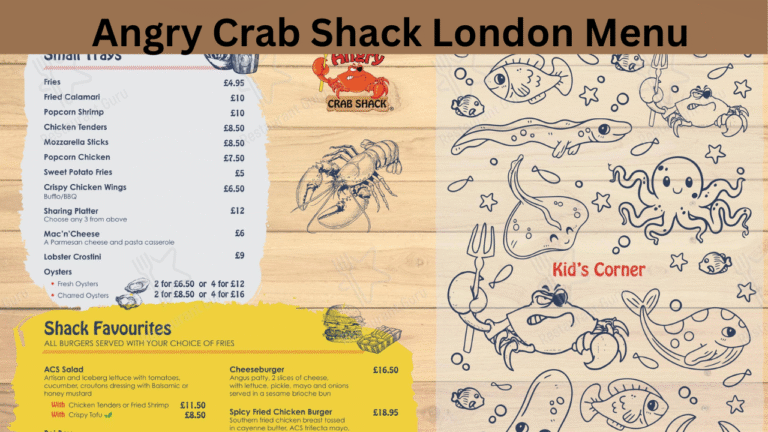 Angry Crab Shack London Menu