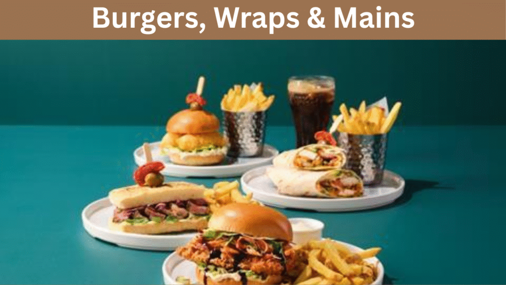 Burgers, Wraps & Mains