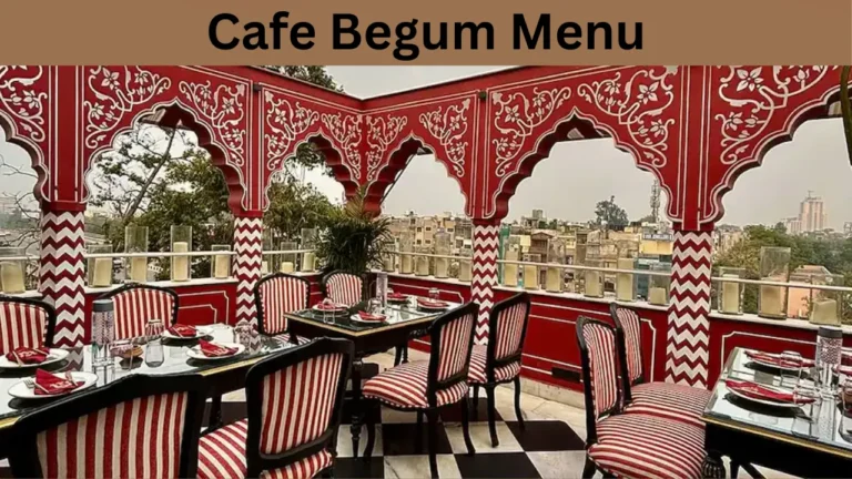 Cafe Begum Menu