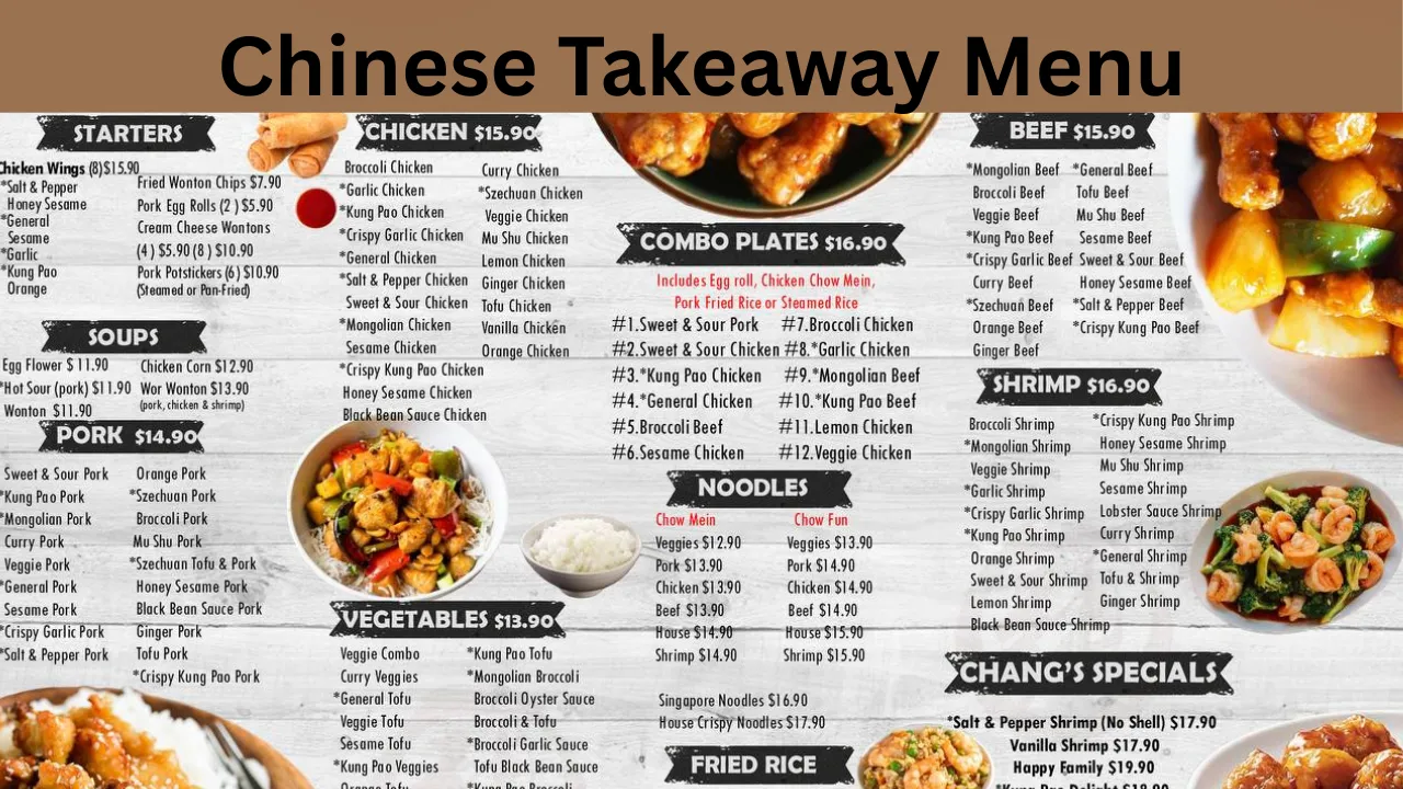 Chinese Takeaway Menu