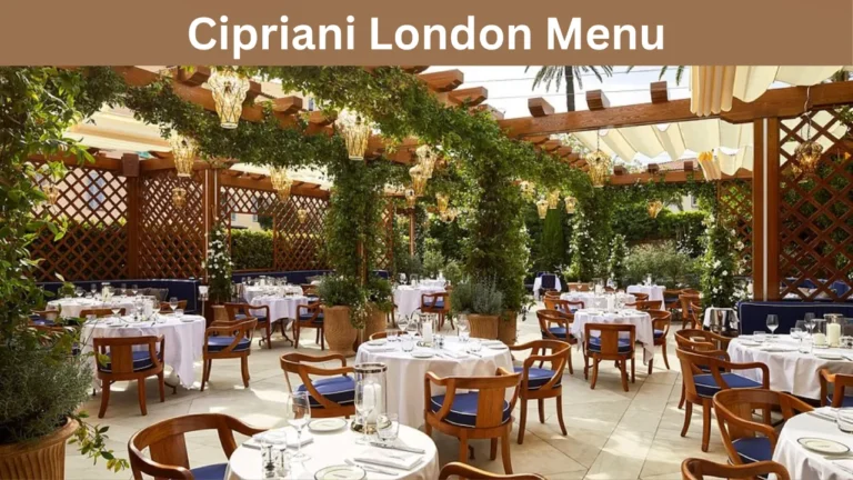 Cipriani London Menu