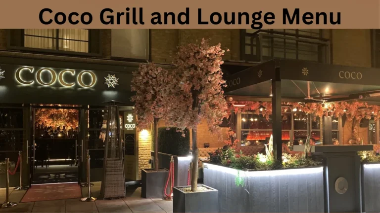 Coco Grill and Lounge Menu