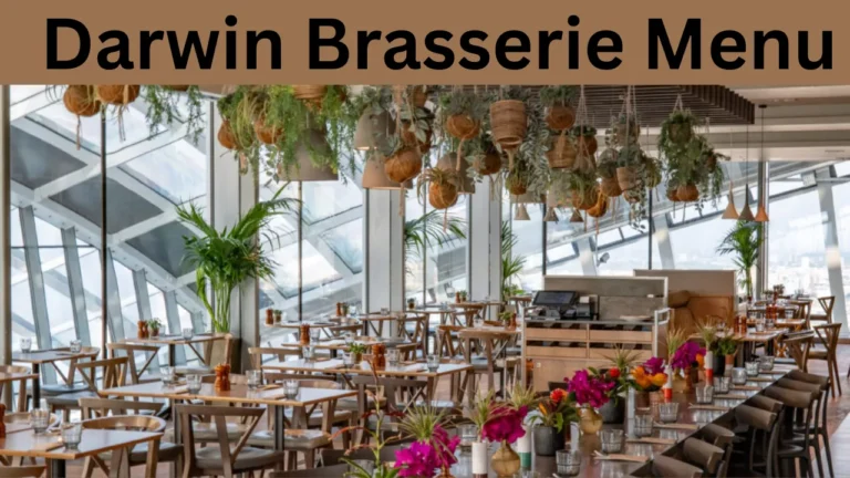 Darwin Brasserie Menu