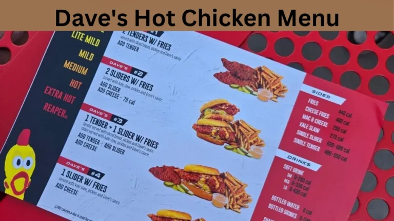 Dave's Hot Chicken Menu
