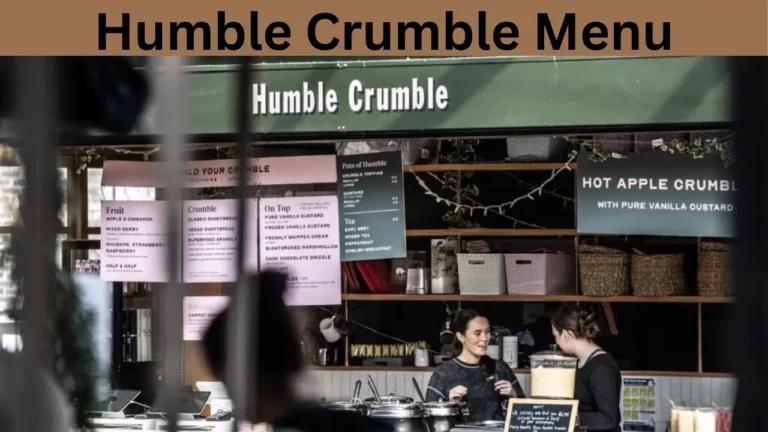 Humble Crumble Menu
