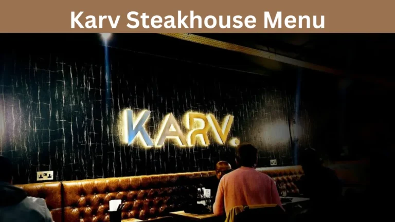 Karv Steakhouse Menu