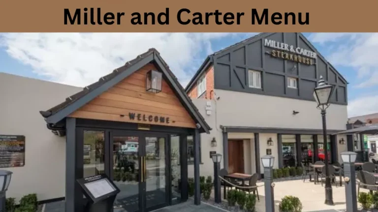 Miller and Carter Menu