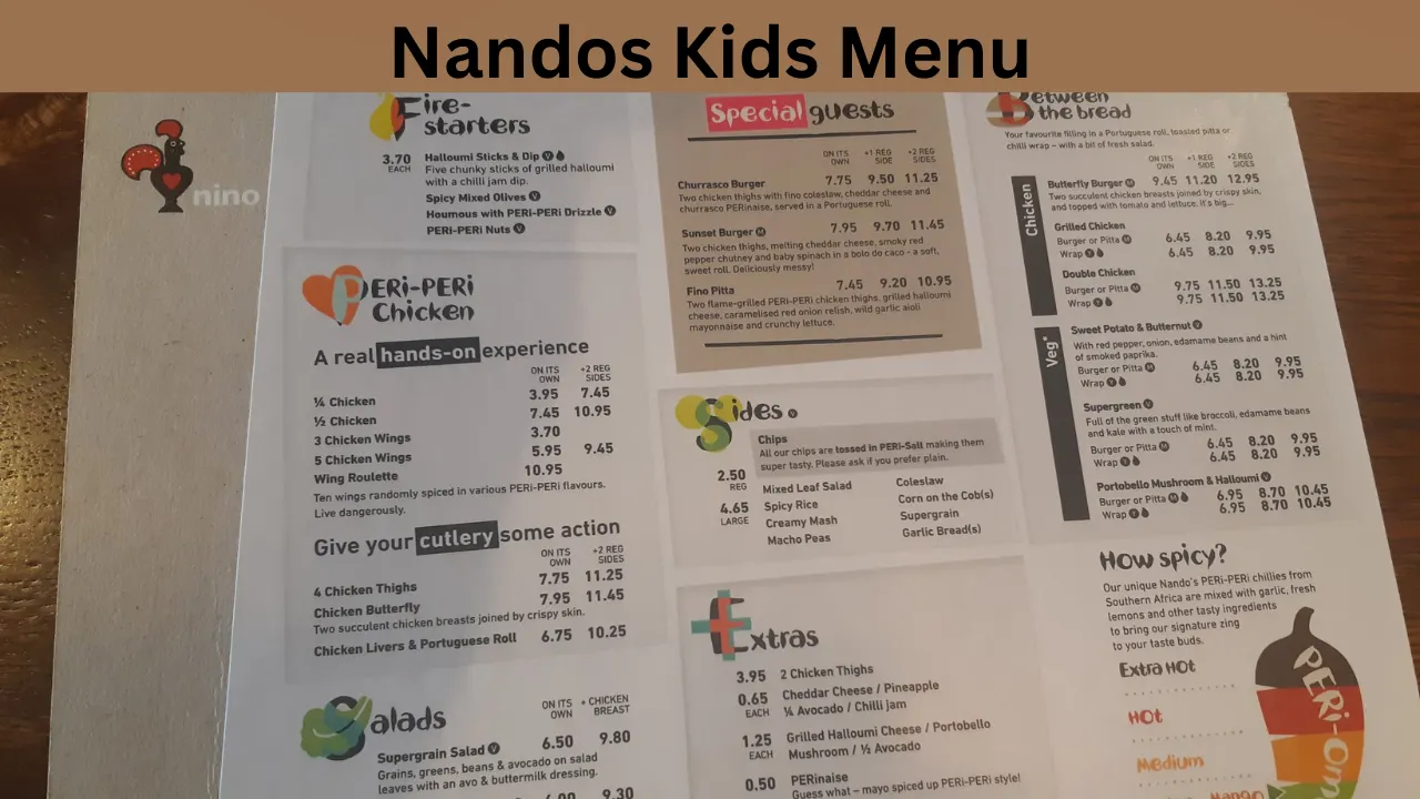 Nandos Kids Menu