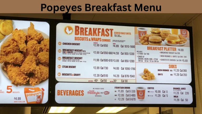 Popeyes Breakfast Menu