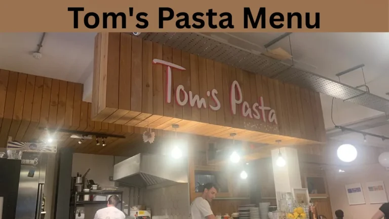 Tom's Pasta Menu