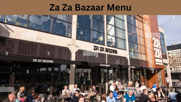 Za Za Bazaar Menu