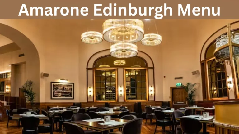 Amarone Edinburgh Menu