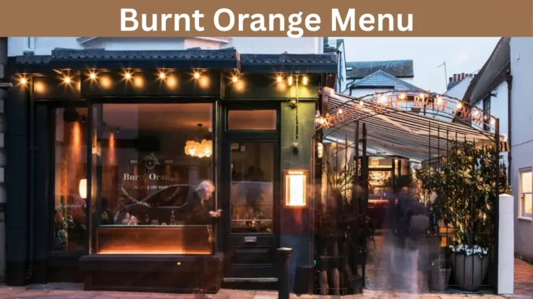 Burnt Orange Menu