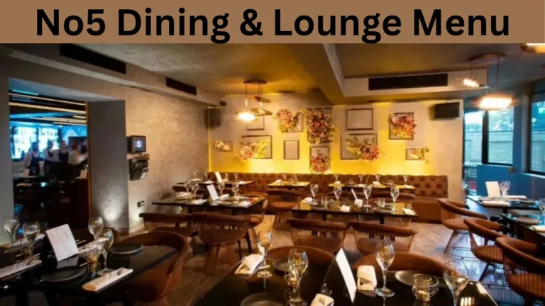 No5 Dining & Lounge Menu