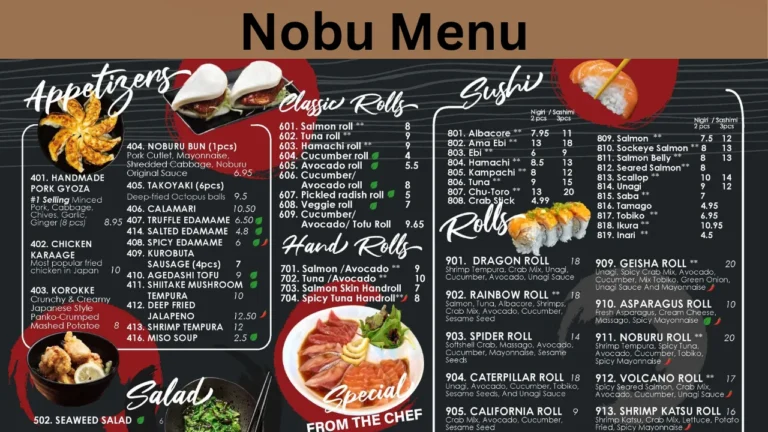 Nobu Menu
