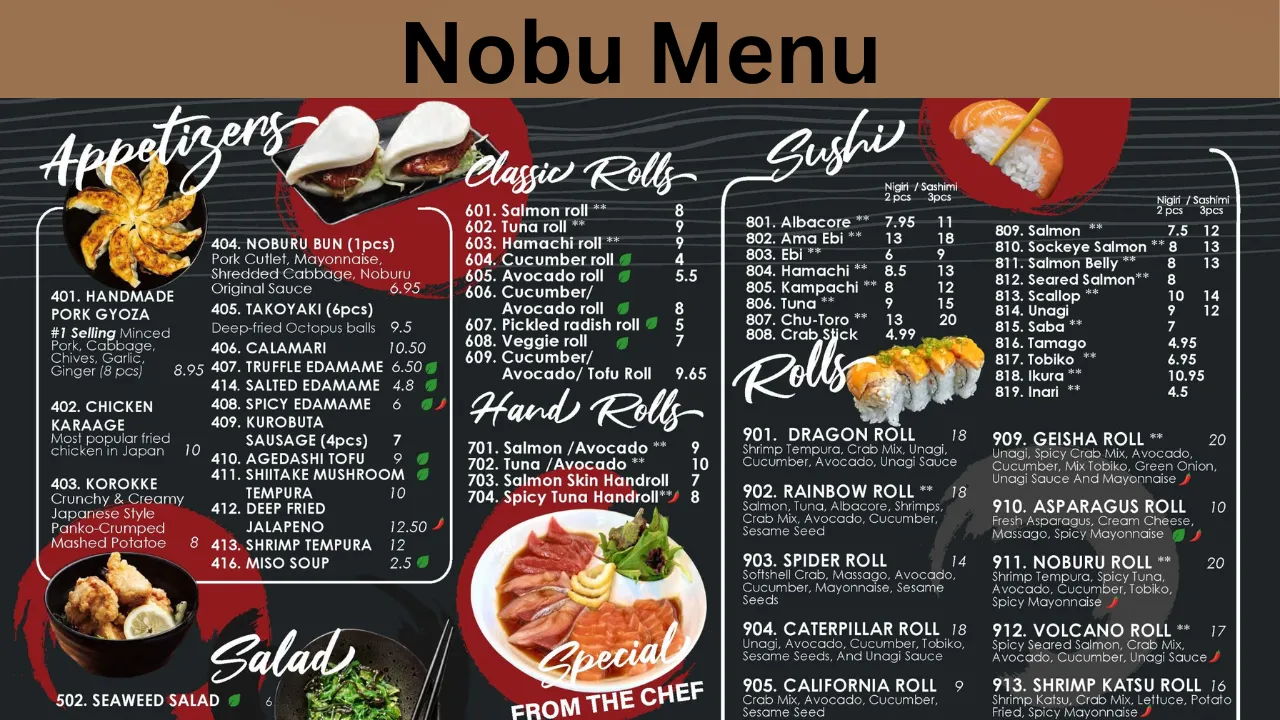 Nobu Menu