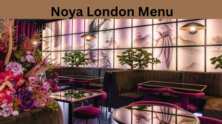 Noya London Menu