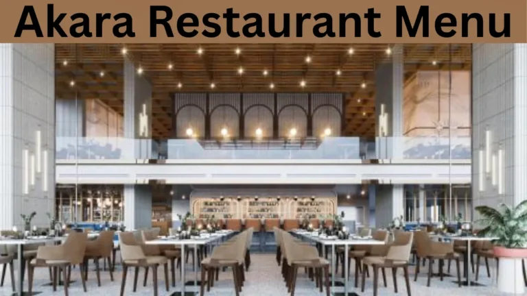 Akara Restaurant Menu