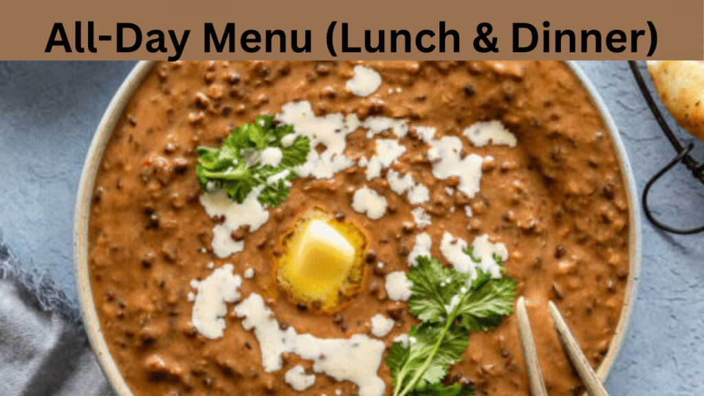 All-Day Menu (Lunch & Dinner)