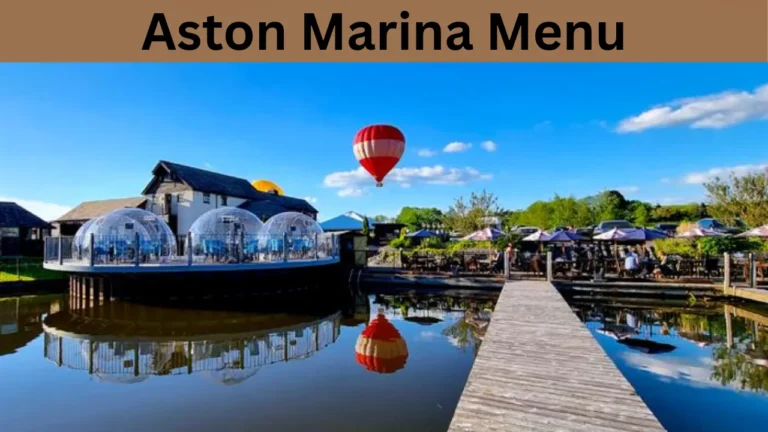 Aston Marina Menu
