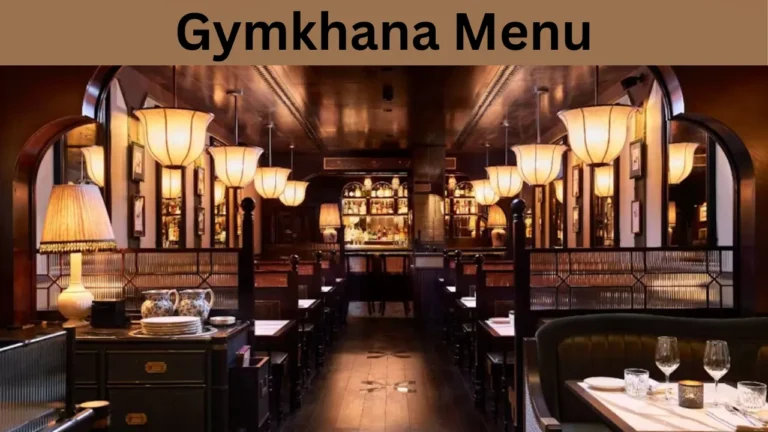 Gymkhana Menu