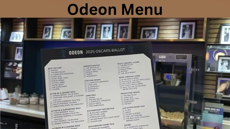Odeon Menu