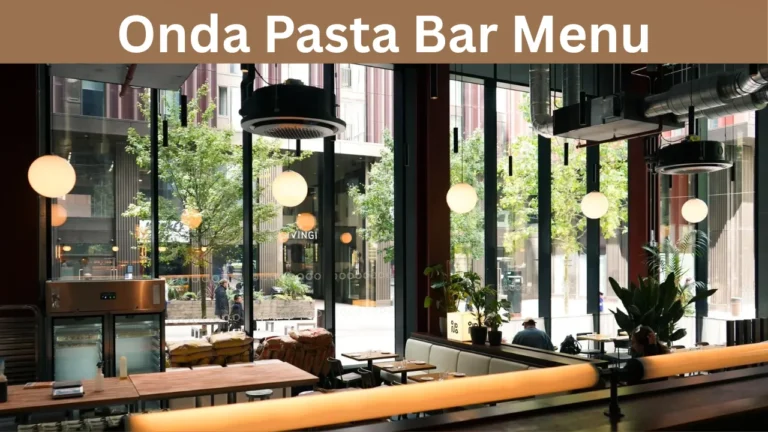Onda Pasta Bar Menu