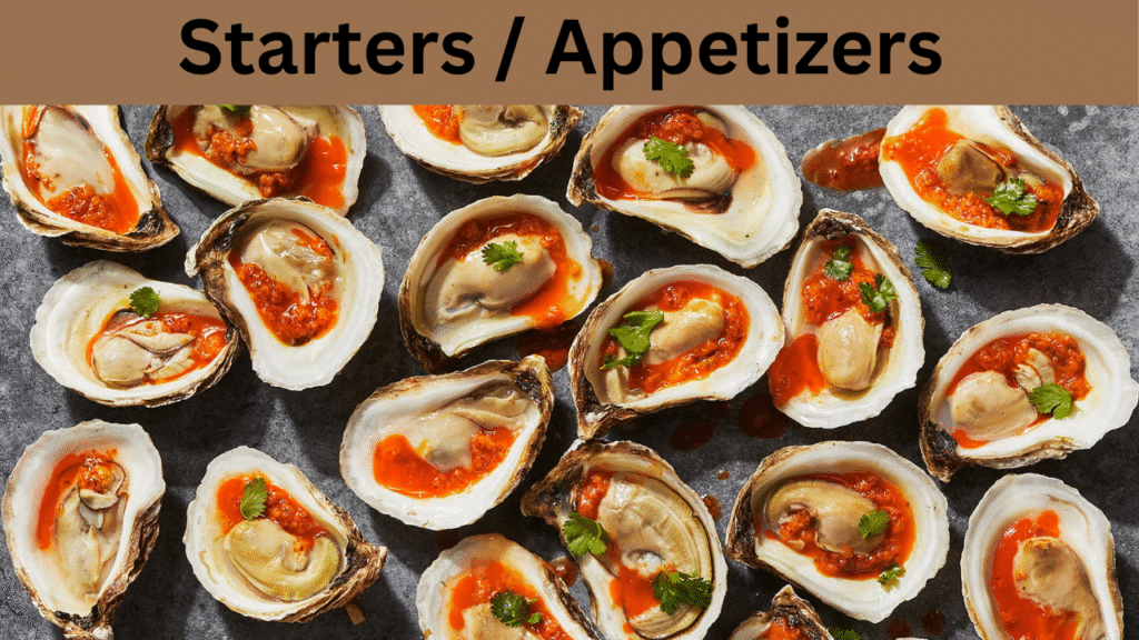Starters  Appetizers 