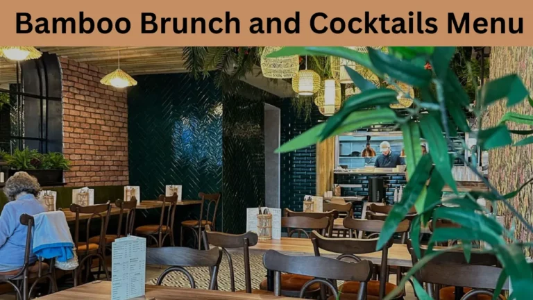 Bamboo Brunch and Cocktails Menu