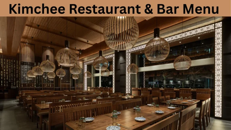 Kimchee Restaurant & Bar Menu