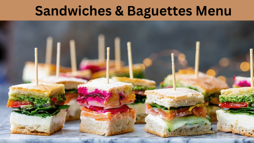 Sandwiches & Baguettes Menu