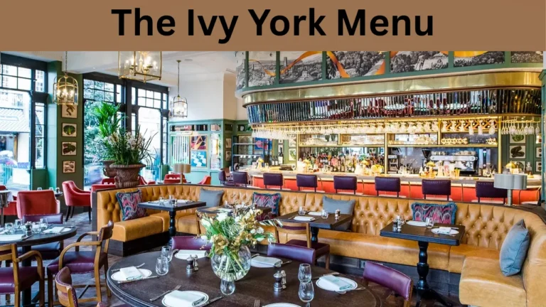 The Ivy York Menu