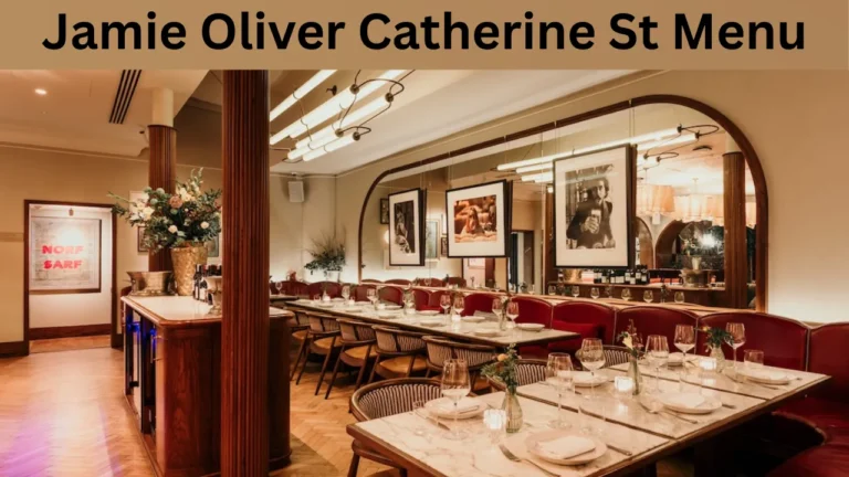 Jamie Oliver Catherine St Menu